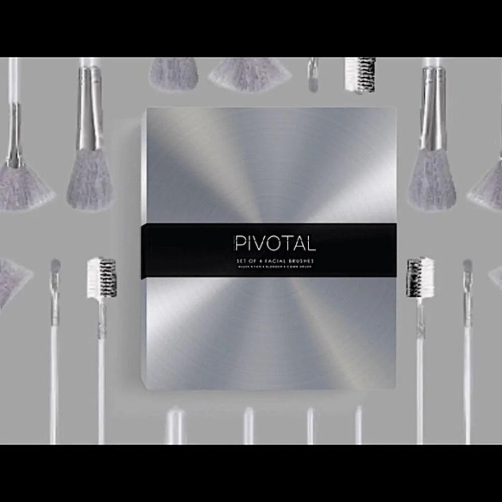 PIVOTAL COSMETICS || 4-Piece Essentials Facial Brush Set 🔘NWT🔘